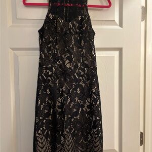 Xhilaration Black and Cream Floral Lace Dress